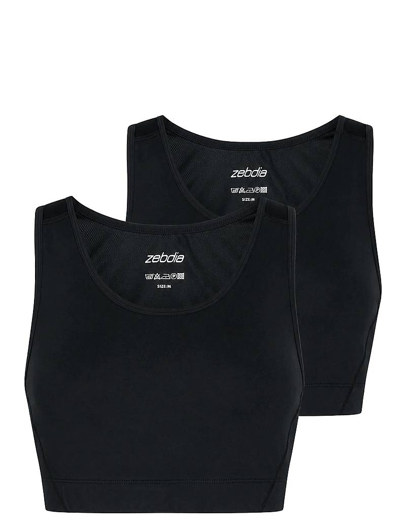 ZEBDIA - Sports Bra 2-Pack - sports-bh'er - black - 0