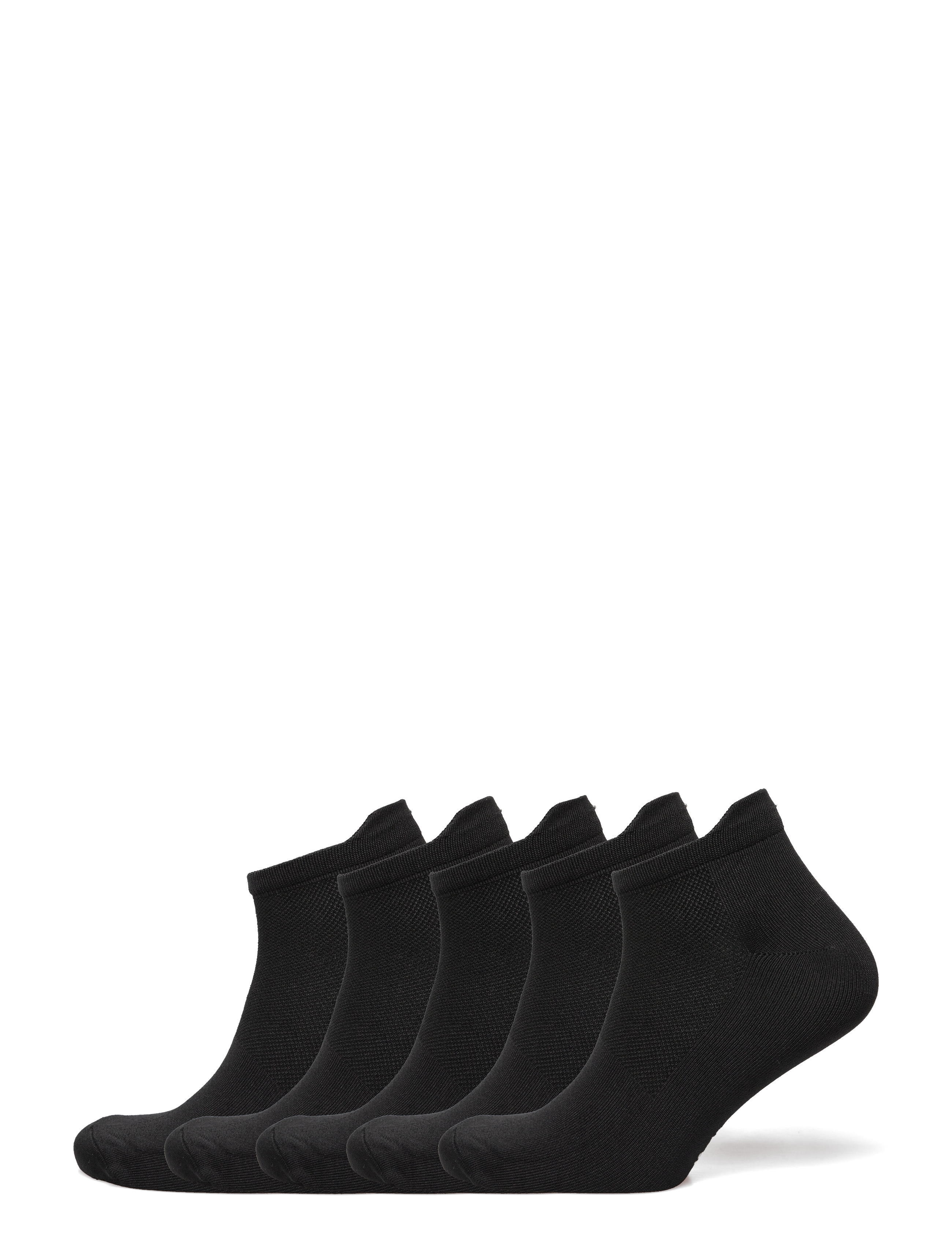 ZEBDIA 5-Pk Ancle Running Socks, Mænd, 5 Pak Ankel Løbestrømper, Sort, Str: 43-46