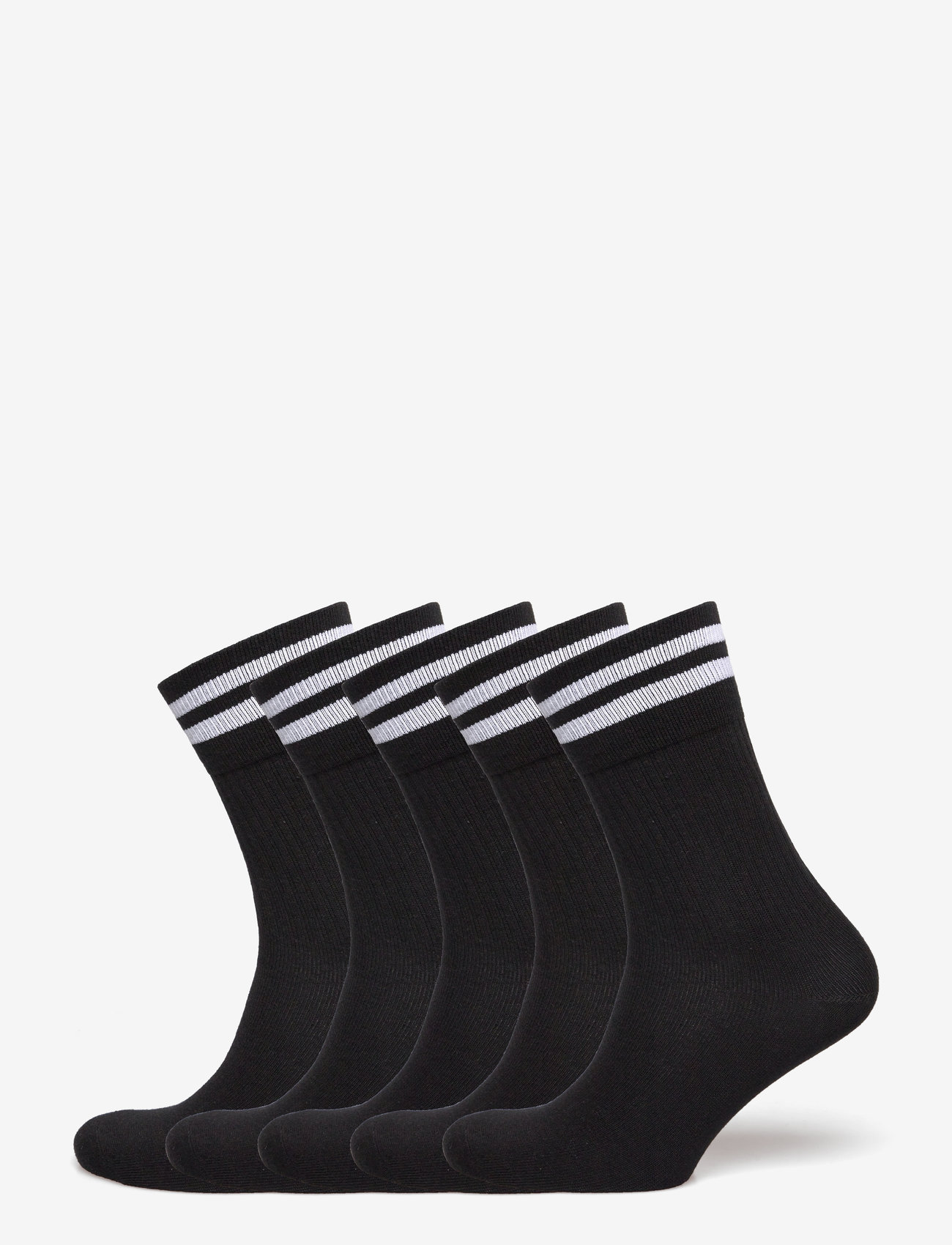 ZEBDIA - 5-PK Tennis Socks with Stripes - sportsocken - black - 0