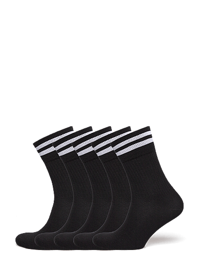 ZEBDIA 5-PK Tennis Socks with Stripes - Kläder - BLACK / black