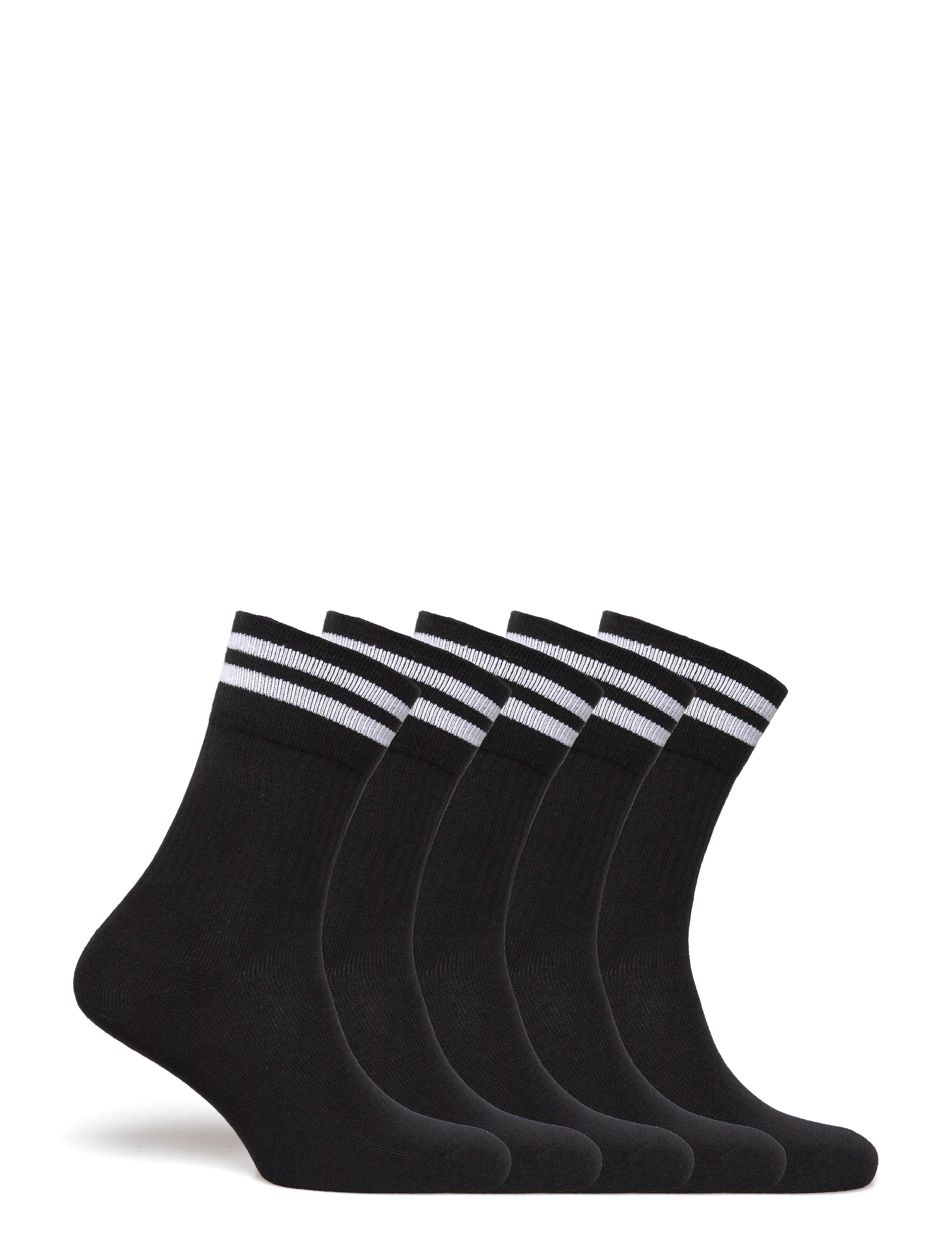 ZEBDIA - 5-PK Tennis Socks with Stripes - sportstrømper - black - 1