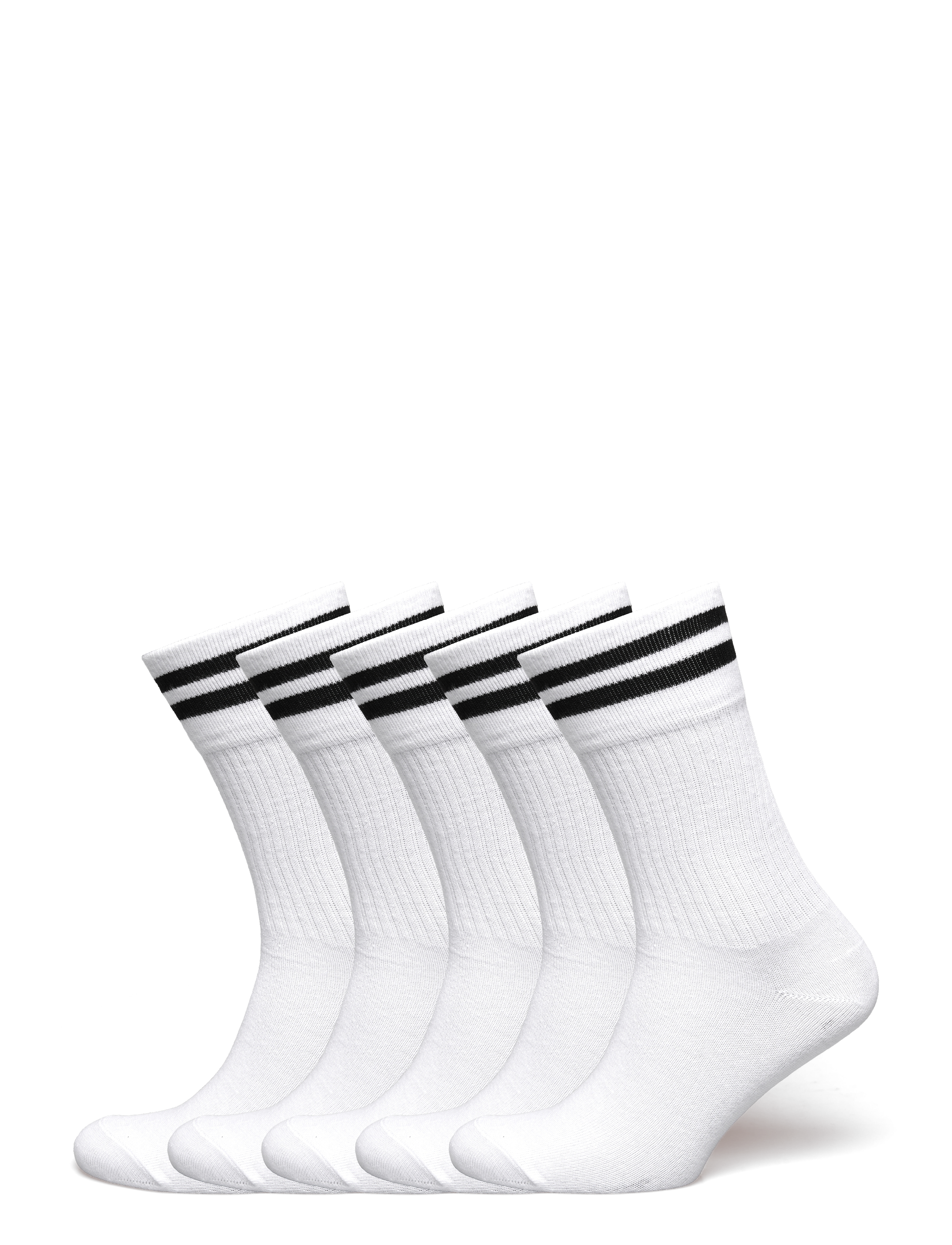 ZEBDIA 5-Pk Tennis Socken With Stripes Weiß - 35-38 - Damen