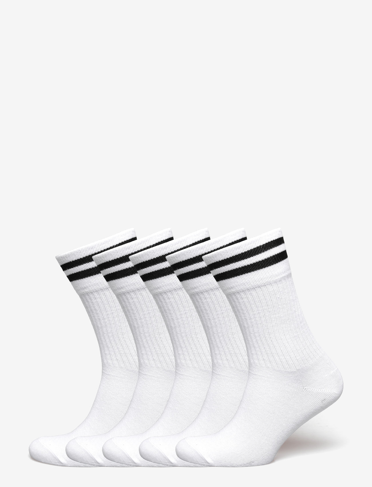 ZEBDIA - 5-PK Tennis Socks with Stripes - sporta zeķes - white - 0