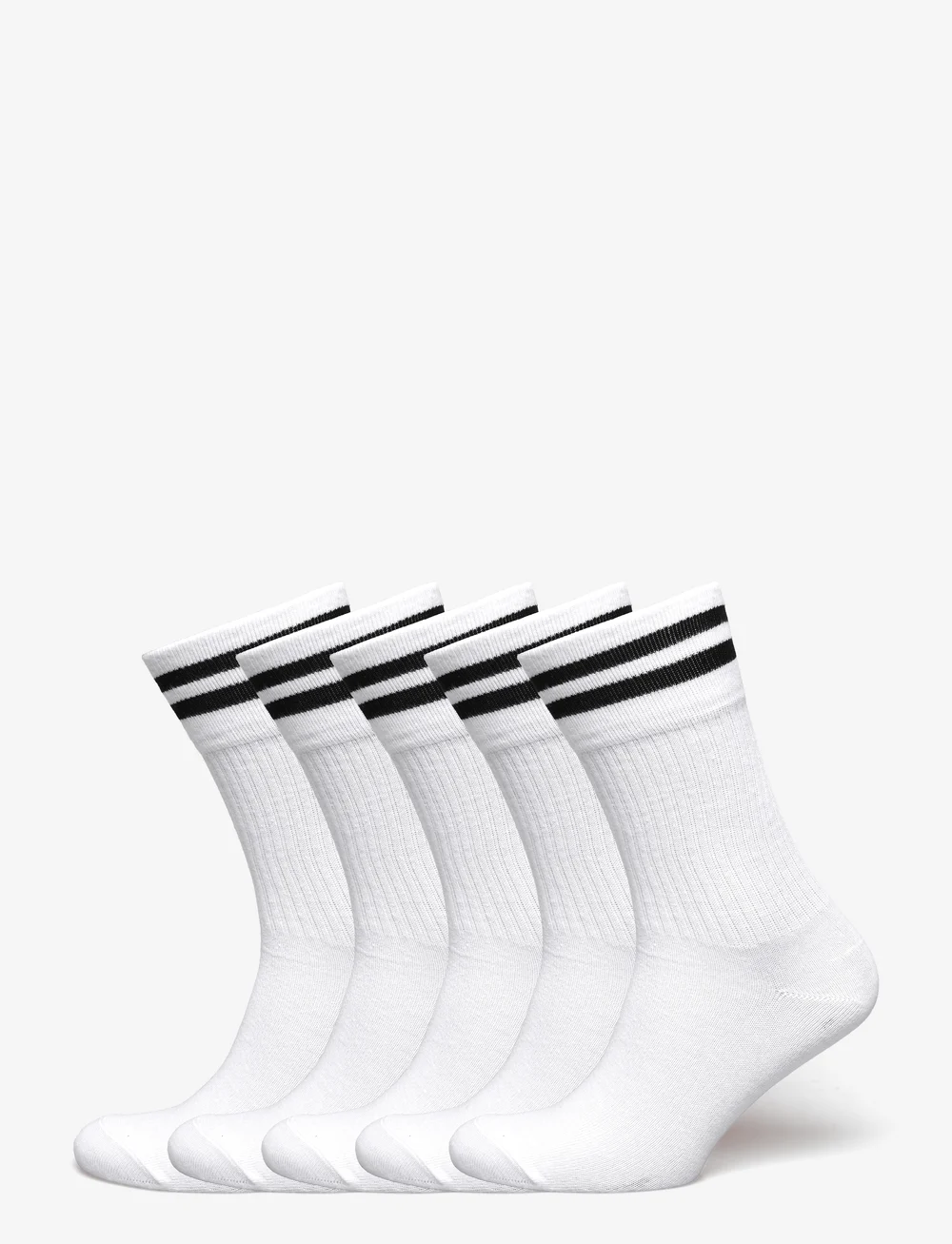 ZEBDIA - 5-PK Tennis Socks with Stripes - sportstrømper - white - 0