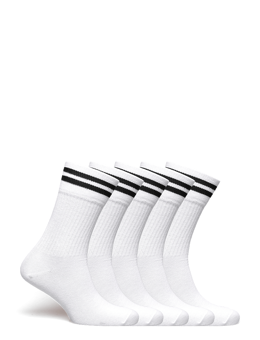 ZEBDIA - 5-PK Tennis Socks with Stripes - sporta zeķes - white - 1