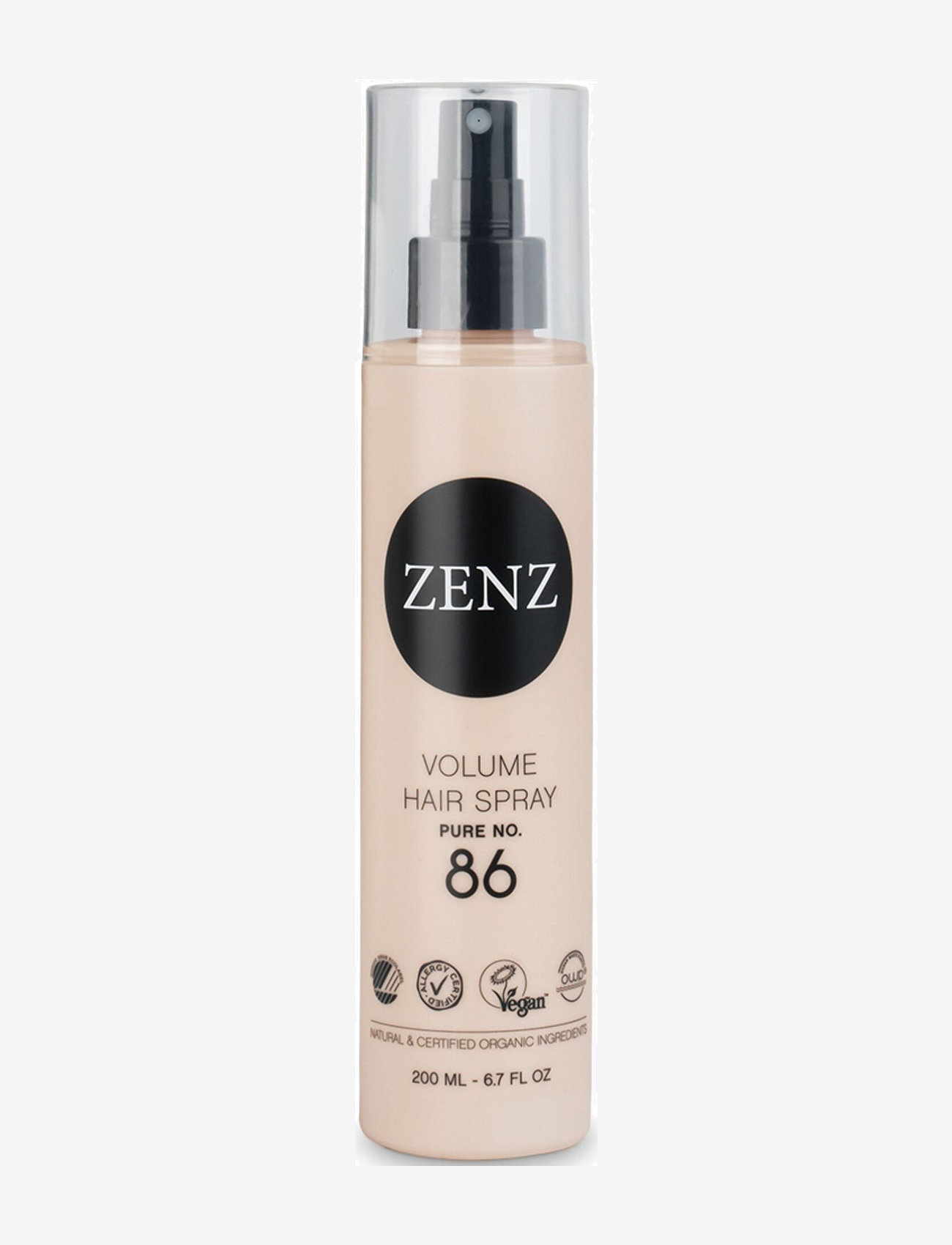 ZENZ - Styling 86 Volume Hair Spray Medium Hold 200 ML - volumenspray - clear - 0