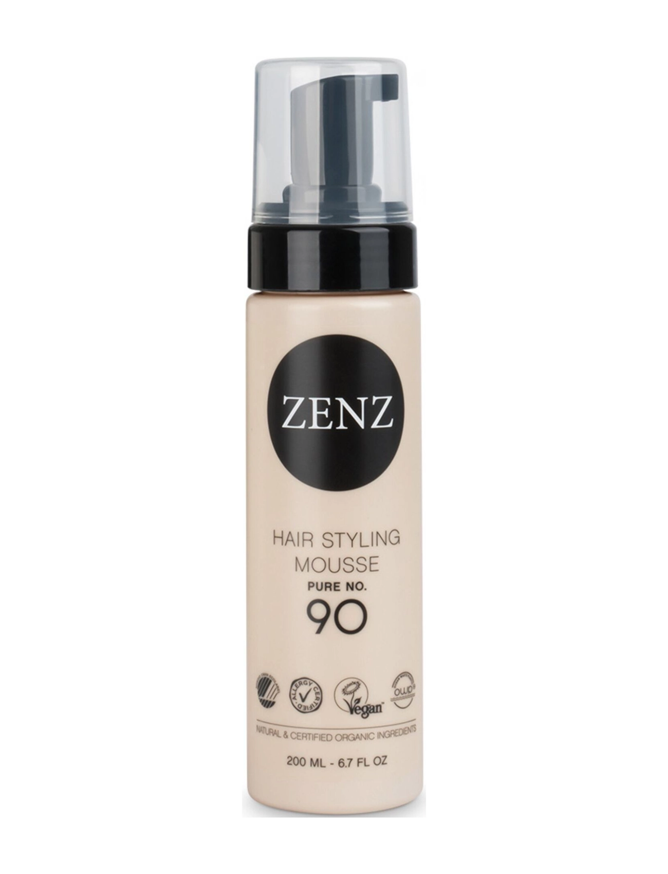 ZENZ Styling 90 Volume Mousse Pure 200 Ml, Hårmousse-skum, Nude, Str: 200 ml