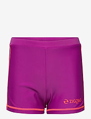 ZigZag - Logone UVA Girls Swim Shorts - sommarfynd - purple flower - 0