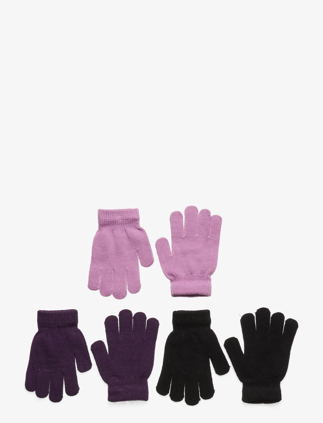 ZigZag - Neckar Knitted 3-Pack Gloves - zemākās cenas - purple - 0