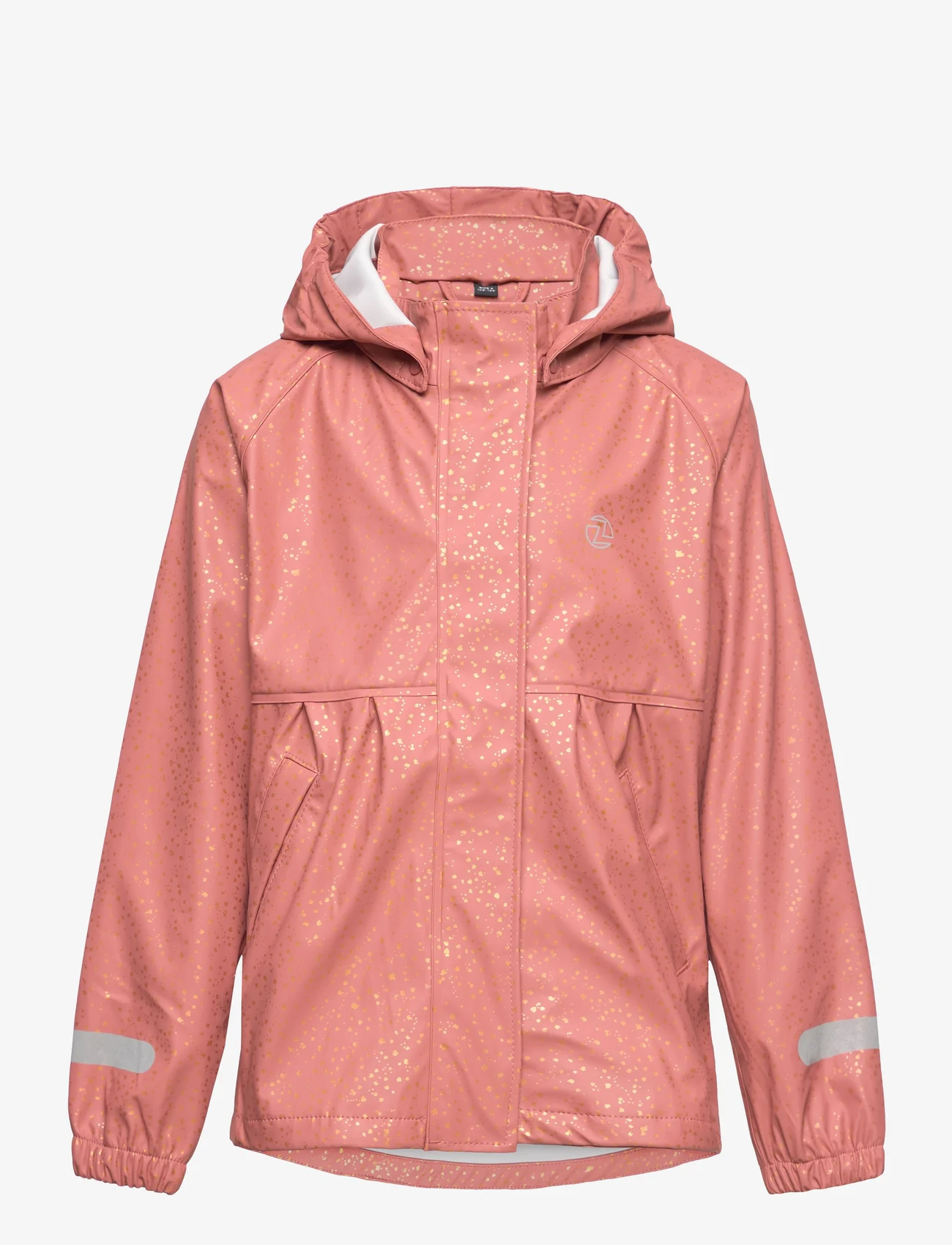 ZigZag - Mira Printed PU Jacket - rain jackets - light mahogany - 0