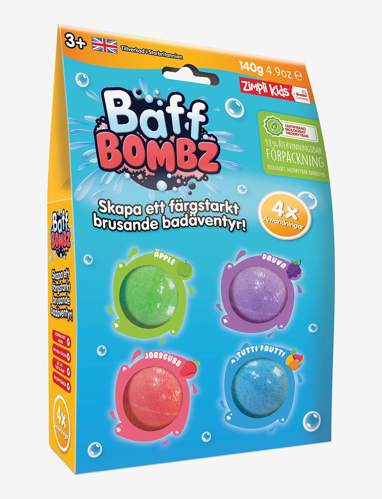 Zimpli kids - Zimpli Kids 4-Pack Baff Bombz - badleksaker - multi coloured - 0