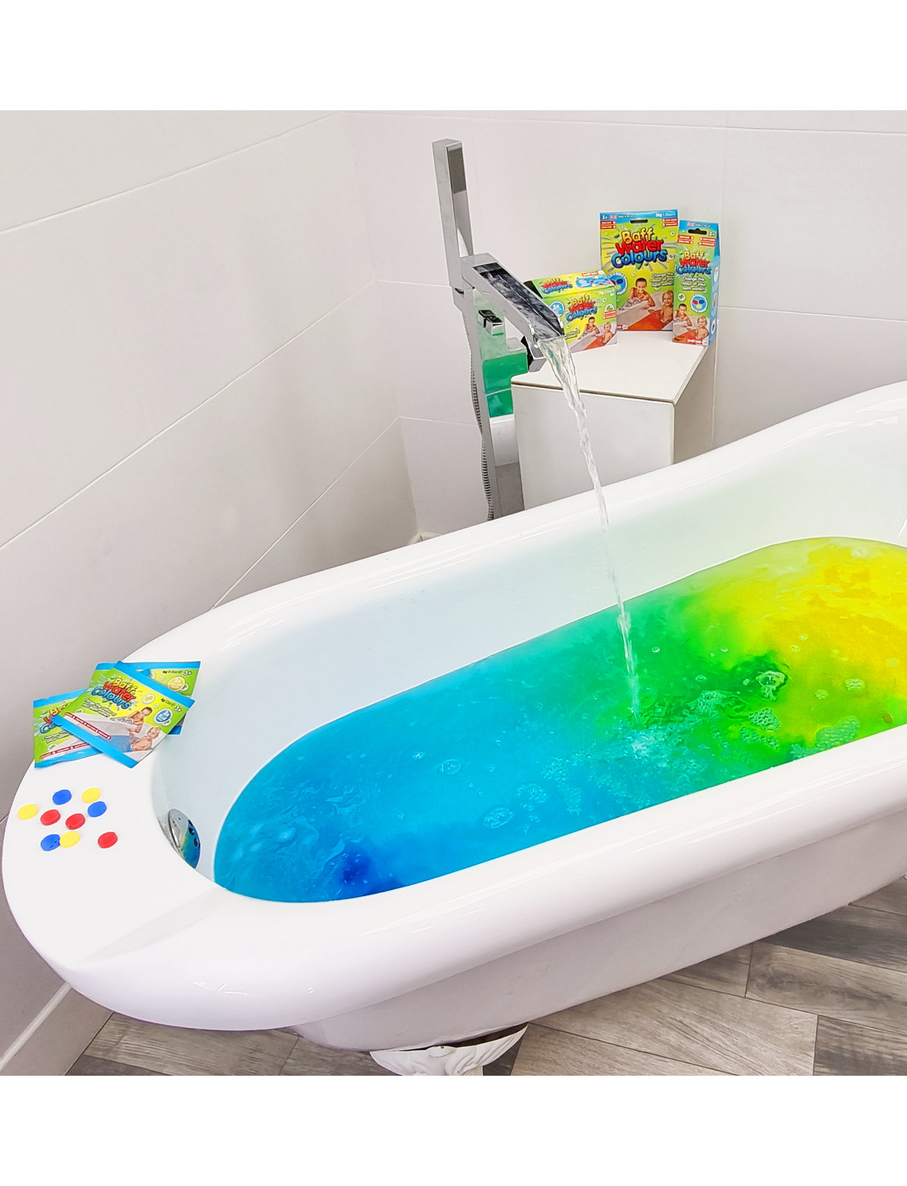 Zimpli kids - BAFF WATER COLOURS - 18 PACK - bath toys - multicoloured - 1