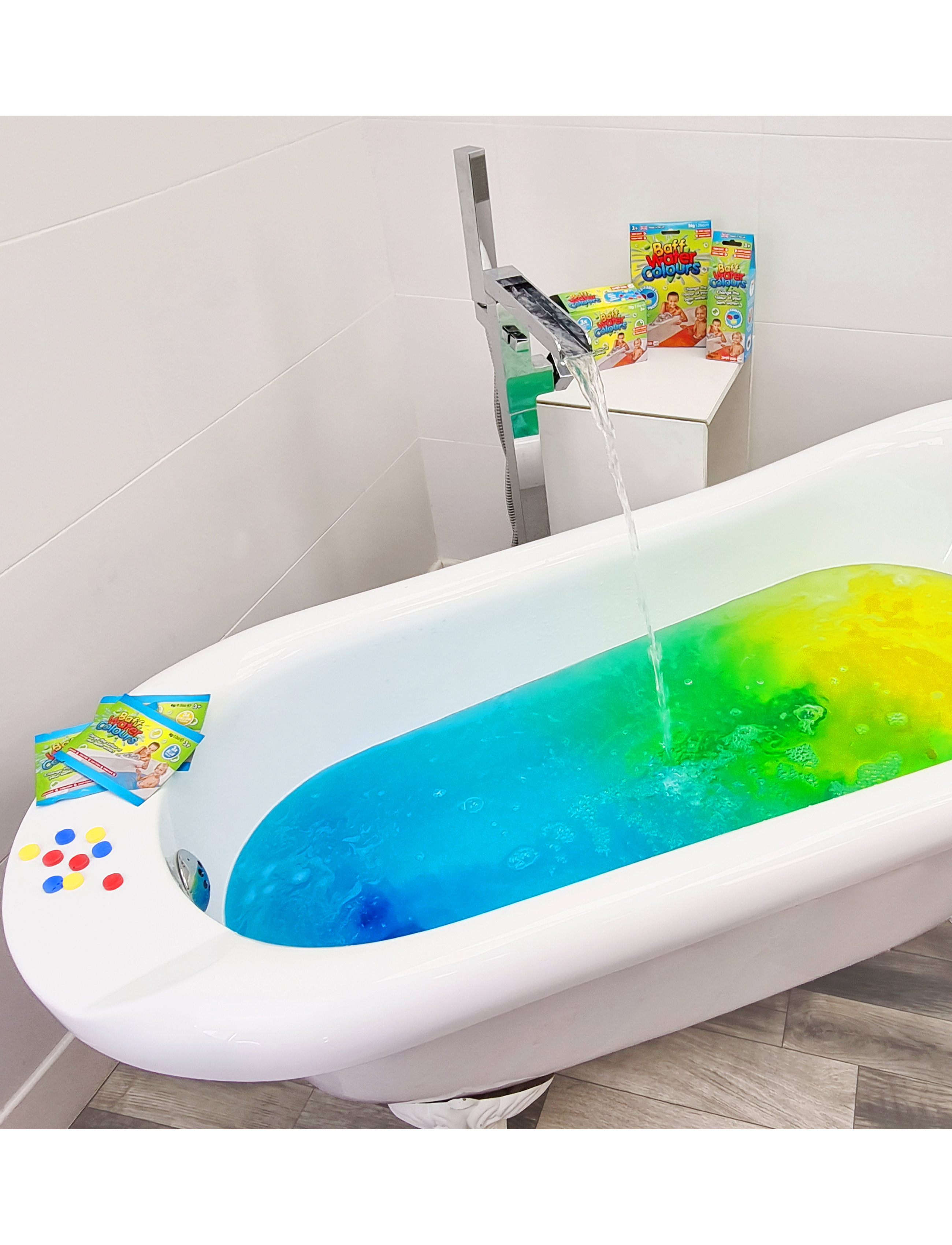 Zimpli kids Baff Water Colours - 18 Pack, One Size, Multi/patterned, Bath & Water Legetøj > Bath Legetøj, Børn