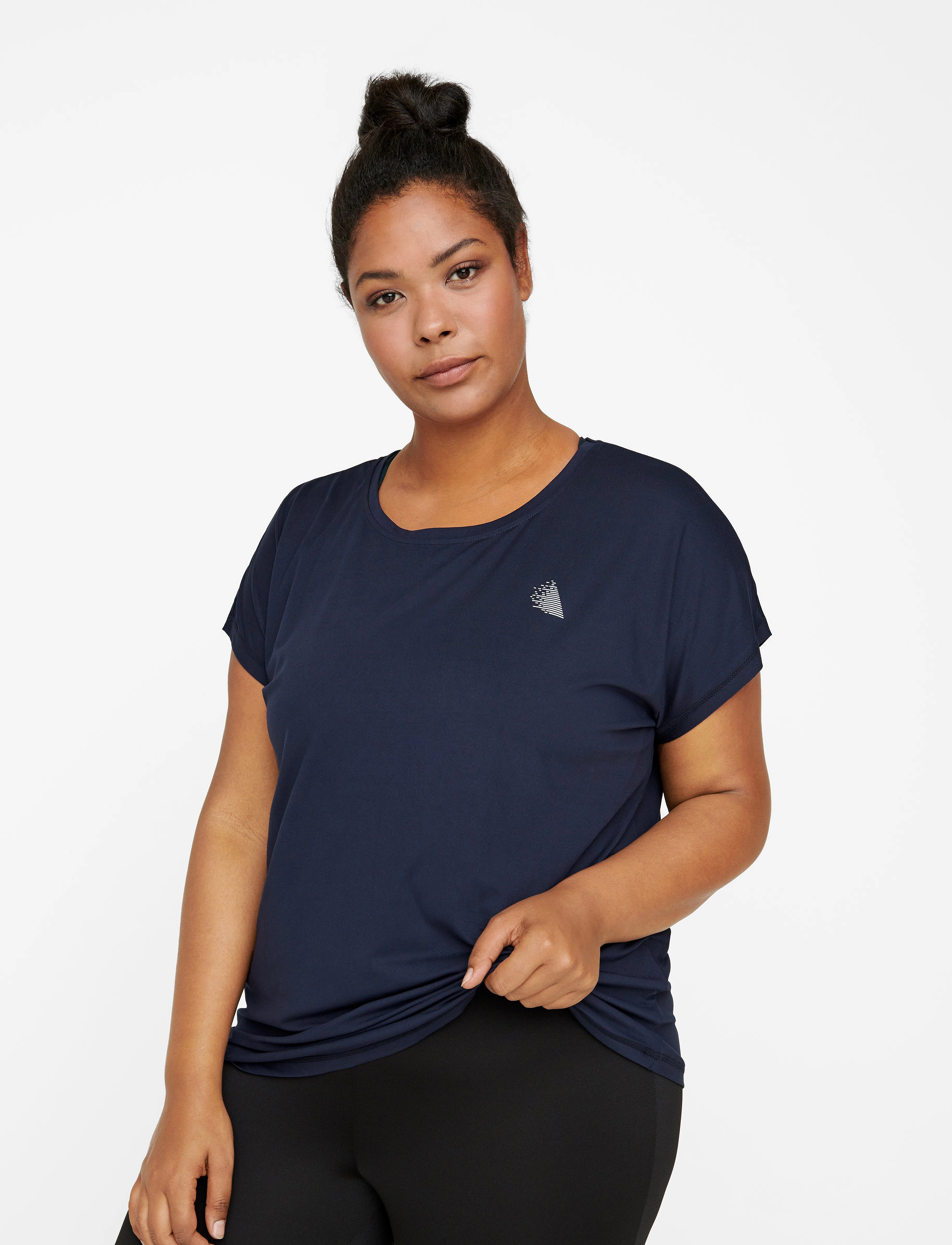 Zizzi - ABASIC, S/S, O-NECK, TEE - night sky - 3