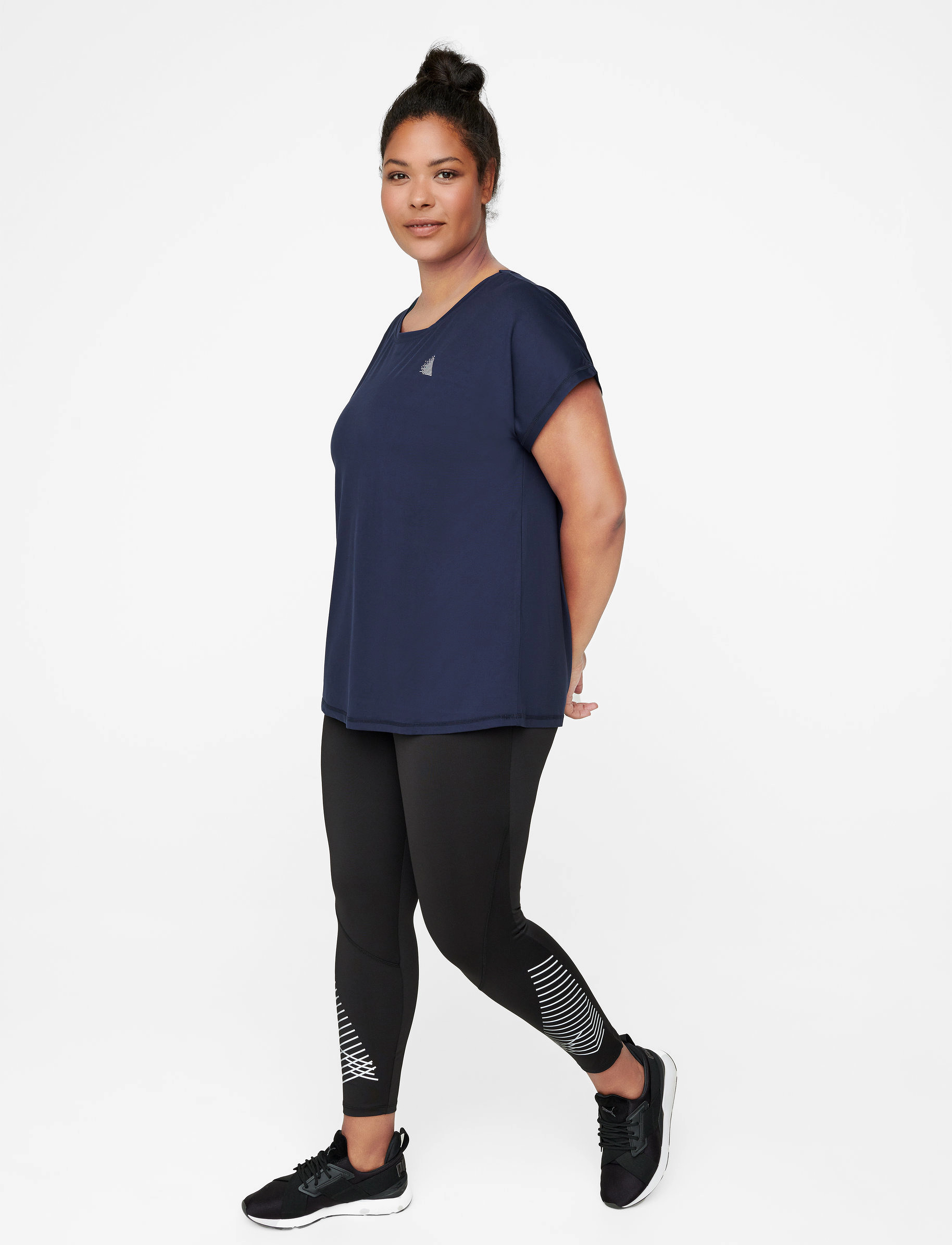 Zizzi - ABASIC, S/S, O-NECK, TEE - night sky - 4
