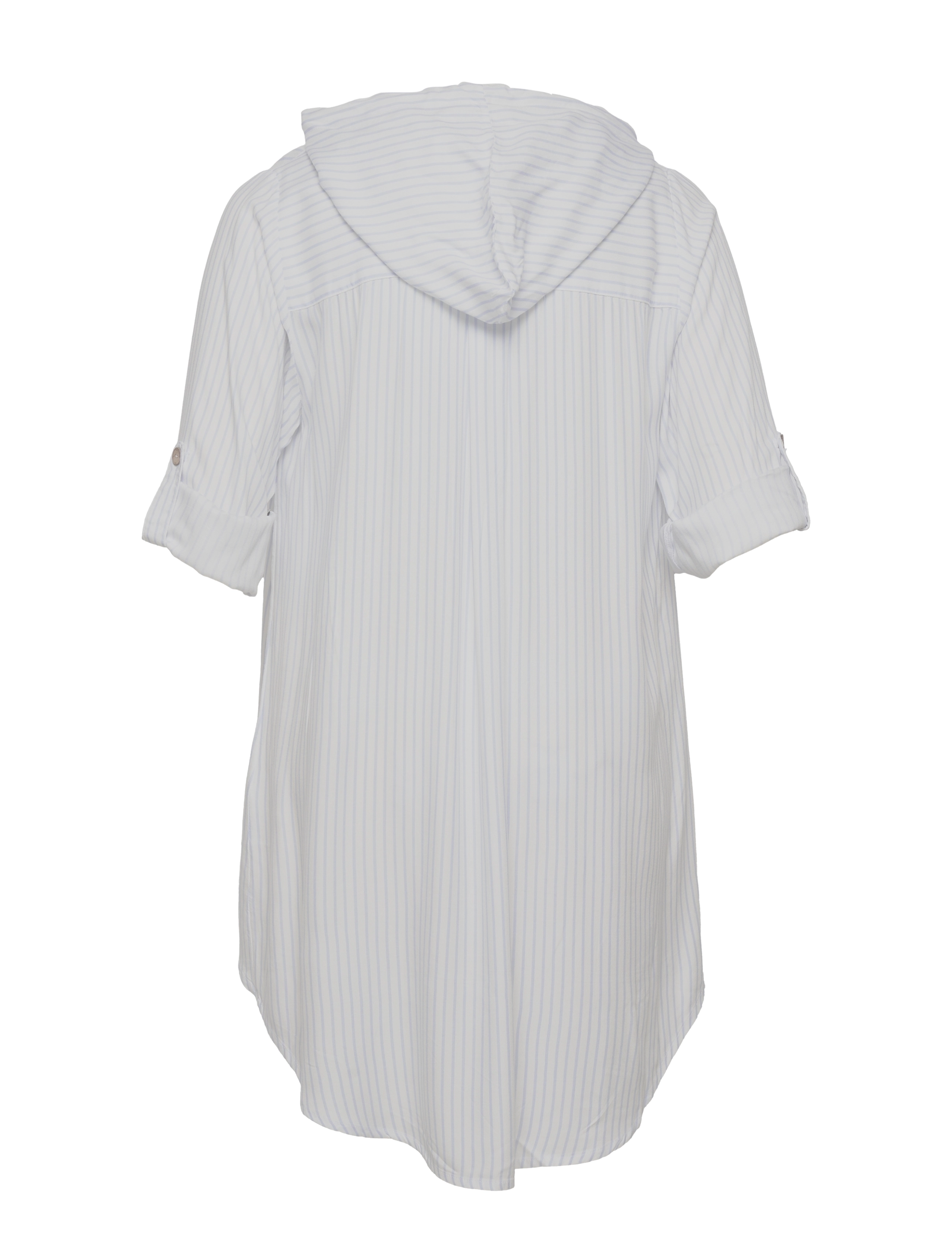 Zizzi - CALILO, 3/4, HOODIE TUNIC - icelandicblue stripe - 2