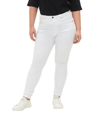 Zizzi - JEANS, LONG, AMY - džinsa bikses ar šaurām starām - white - 5