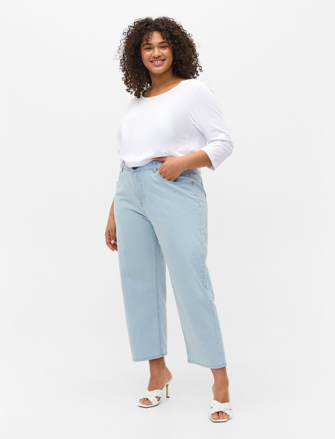Zizzi Jgaiga Crop Vera Jeans Straight jeans Boozt