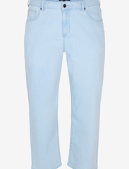Zizzi - JGAIGA, CROP, VERA JEANS - raka jeans - light blue stripe - 4