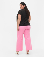 Zizzi - JSELINA, FLARE WIDE JEANS - brede jeans - pink - 6
