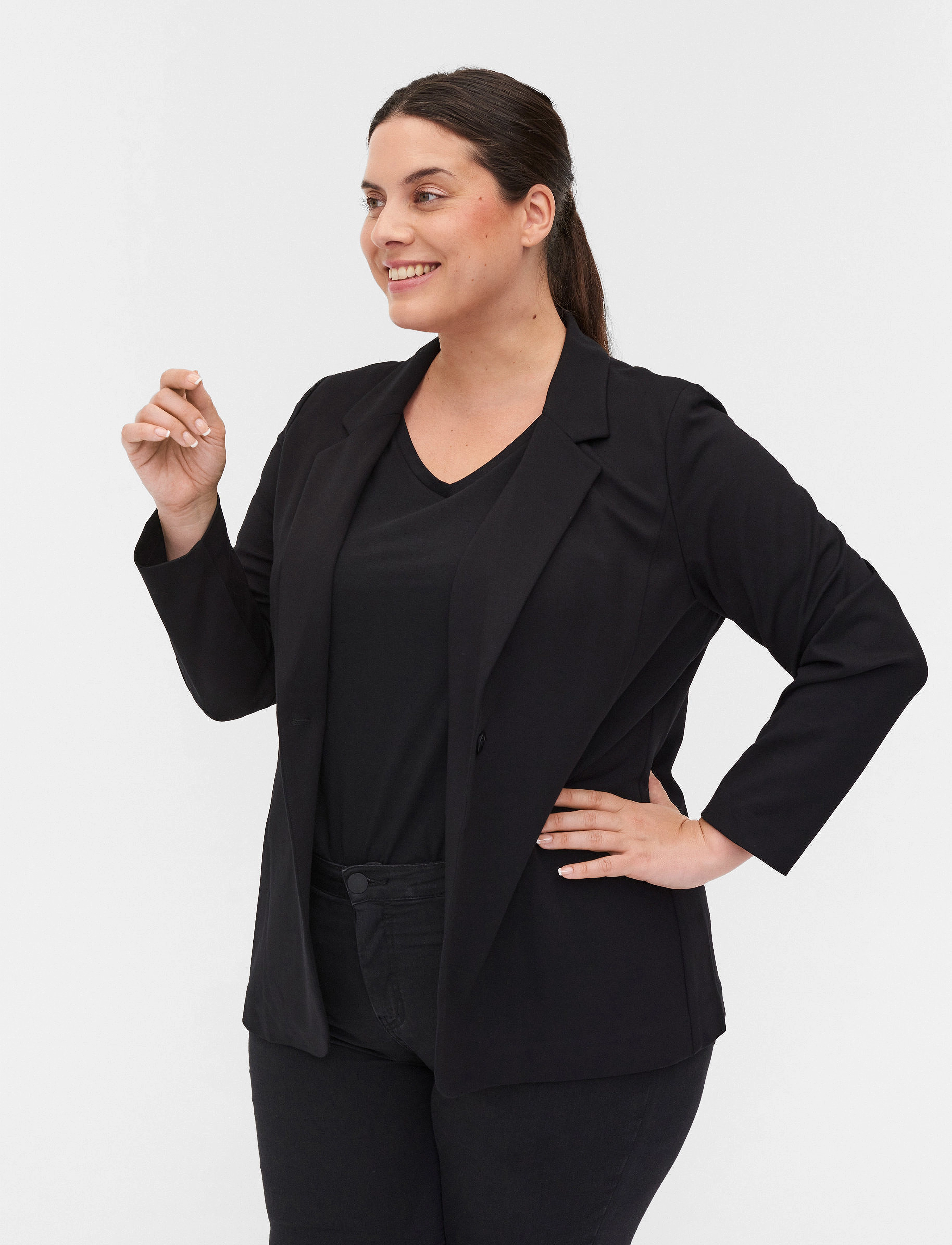 Zizzi - JMADDIE, L/S, BLAZER - black - 2