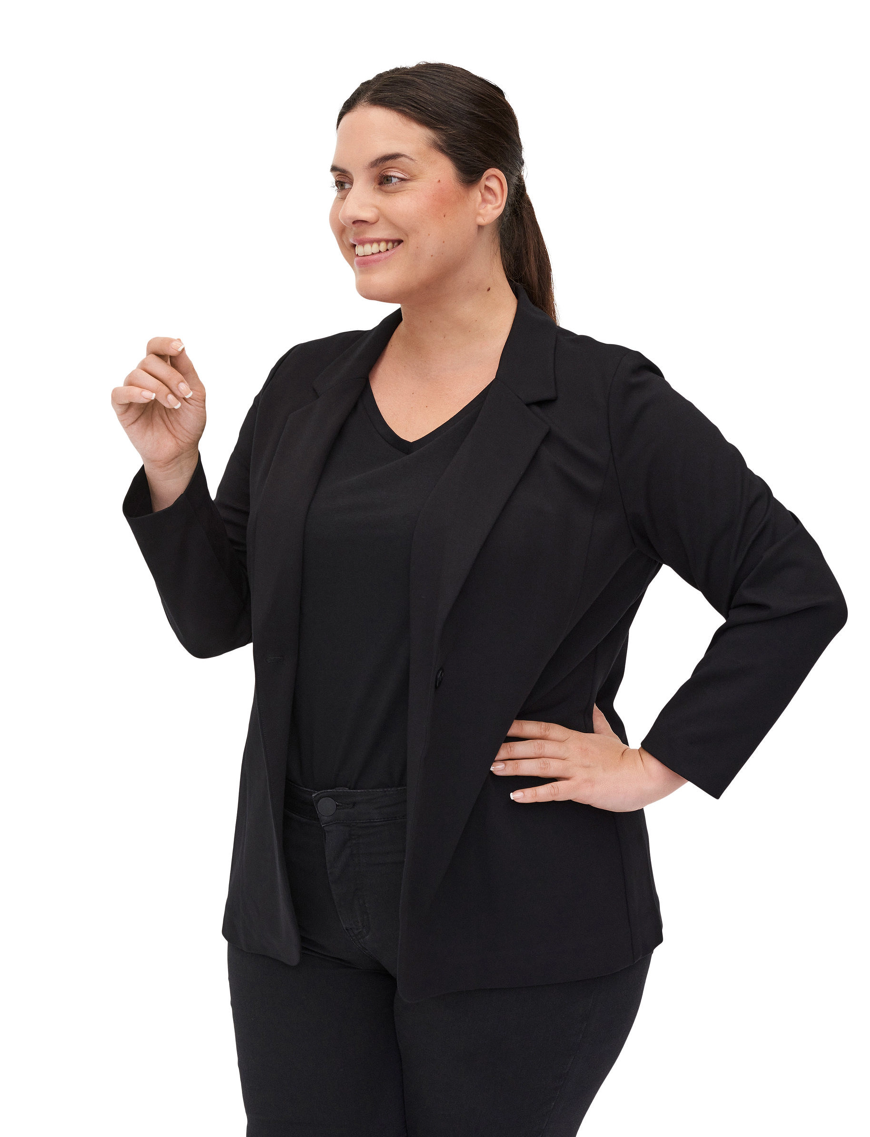 Zizzi - JMADDIE, L/S, BLAZER - black - 4