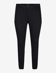 Zizzi - Nille Jeans Plus Size High Waist Slim Fit - kitsad teksad - black - 0