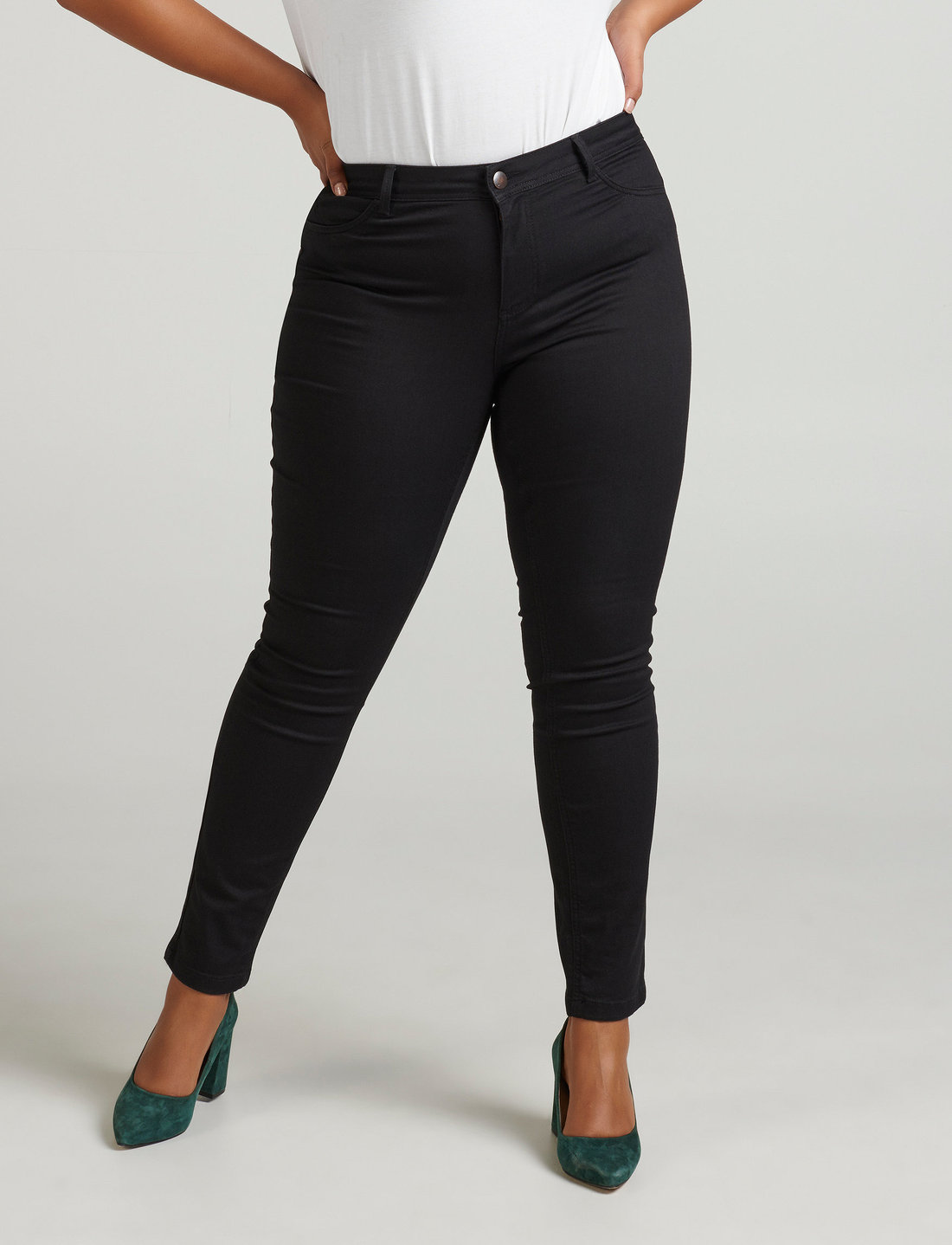 Vild Luscious Tekstforfatter Zizzi Nille Jeans Plus Size High Waist Slim Fit - Slim jeans - Boozt.com