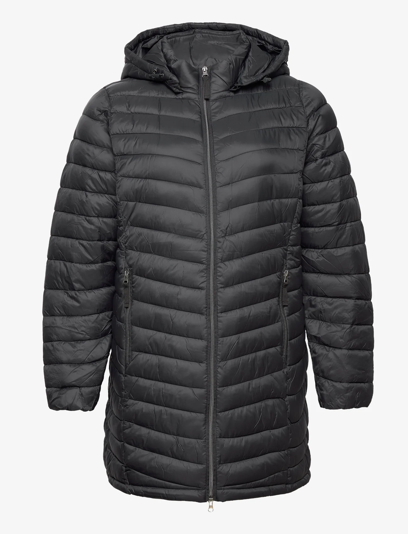 Zizzi - MSALLY, L/S, COAT - winter jackets - black - 0