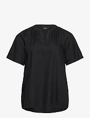 Zizzi - MARLEY, S/S, BLOUSE - short-sleeved blouses - black - 0