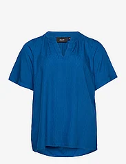 Zizzi - MARLEY, S/S, BLOUSE - blouses korte mouwen - blue - 0