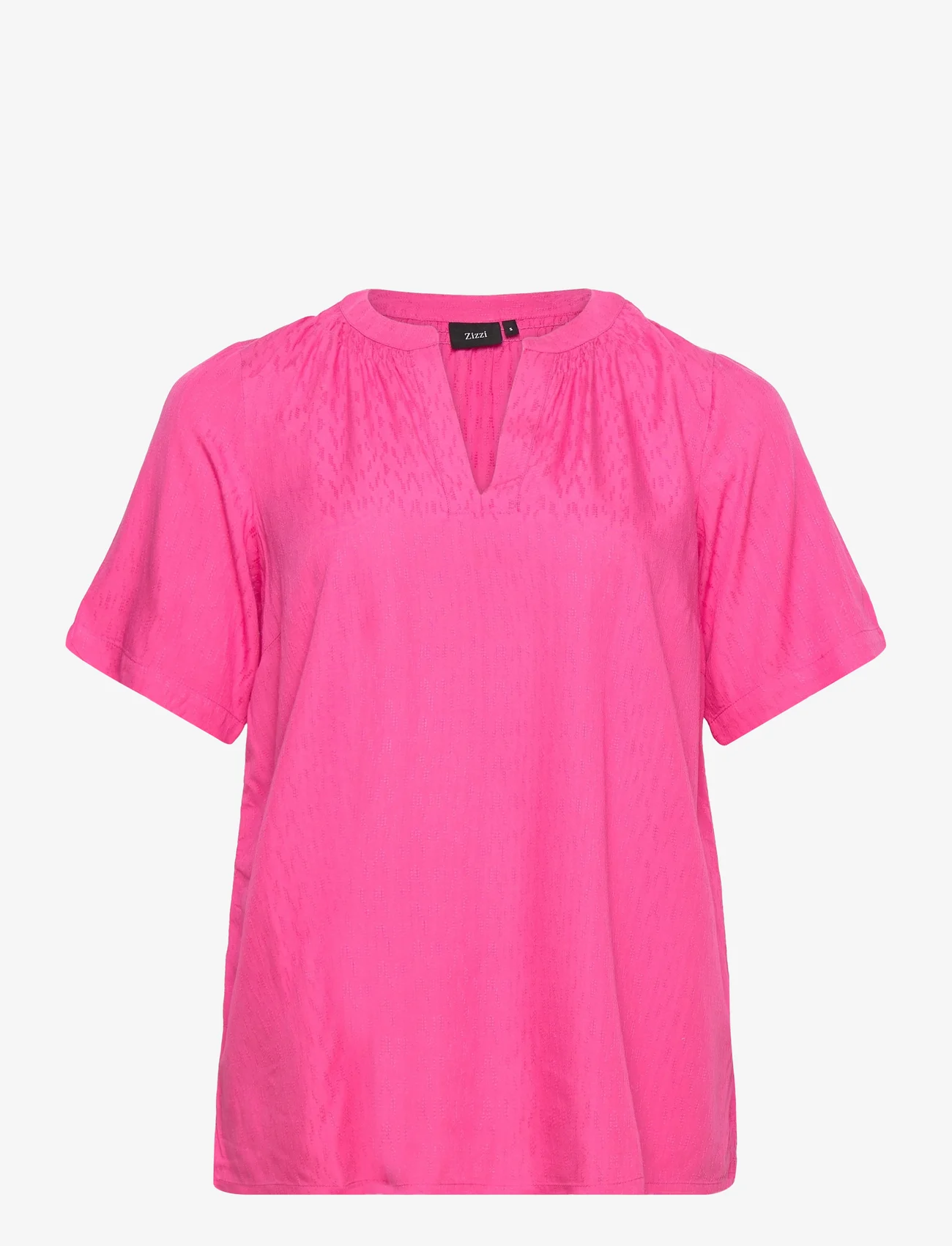 Zizzi - MARLEY, S/S, BLOUSE - short-sleeved blouses - pink - 0
