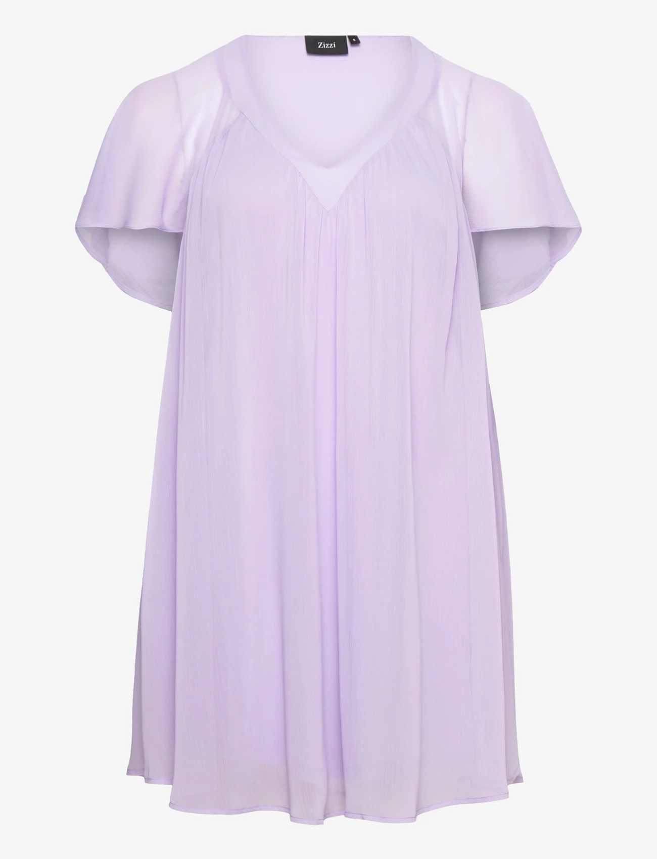 Zizzi - MAGNES, S/S, ABK DRESS - summer dresses - light purple - 0