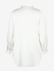 Zizzi - MSARALY, L/S, LONG SHIRT - langermede skjorter - white - 2