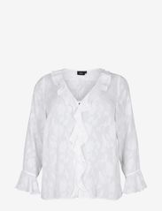 Zizzi - MSALLY, L/S, SHIRT - blouses met lange mouwen - white - 1