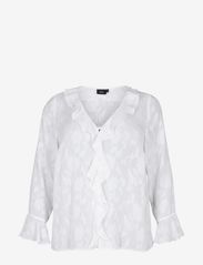 Zizzi - MSALLY, L/S, SHIRT - blouses met lange mouwen - white - 0