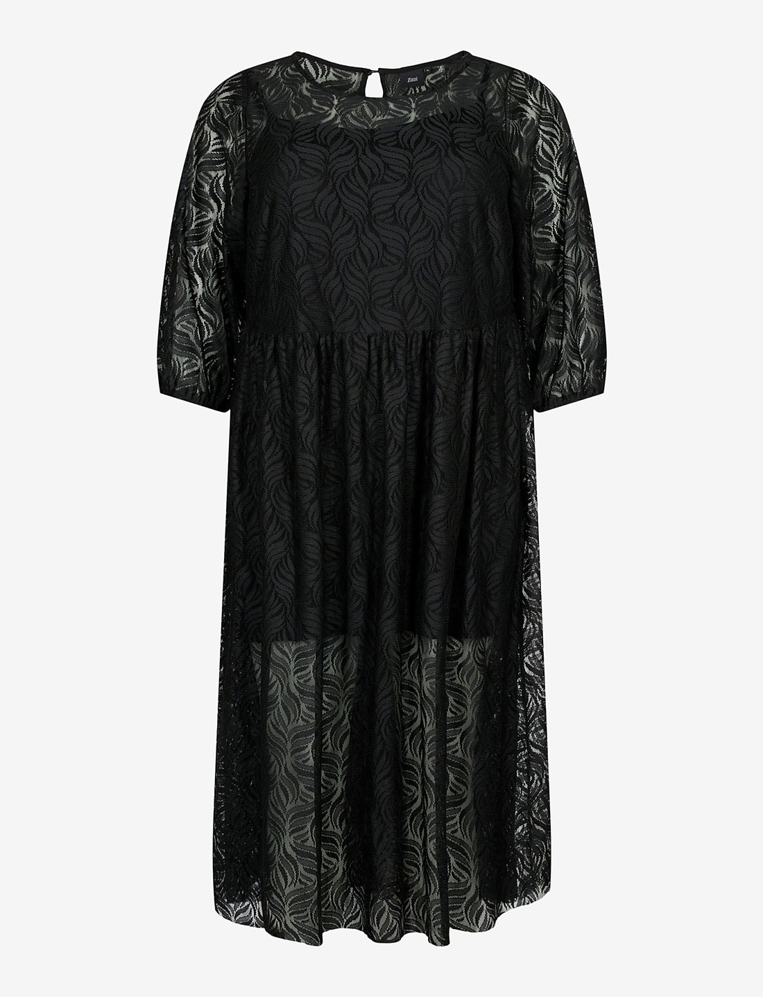 Zizzi Mjuna 3 4 Blk Dress jurken winkel bij Booztlet