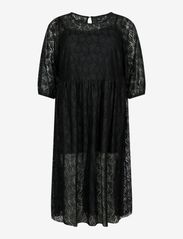 Zizzi - MJUNA, 3/4, BLK DRESS - spetsklänningar - black - 0