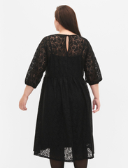 Zizzi - MJUNA, 3/4, BLK DRESS - mežģīņu kleitas - black - 6