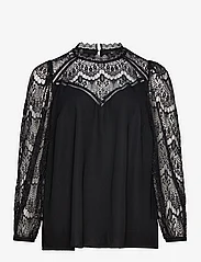 Zizzi - MLUA, L/S, BLOUSE - long-sleeved blouses - black - 0