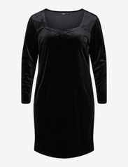 Zizzi - MLIVIA, L/S, ABK DRESS - t-shirtklänningar - black - 0
