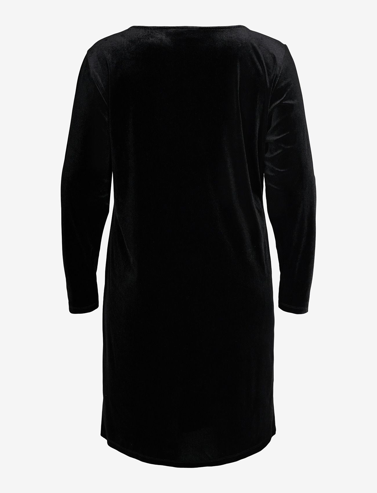 Zizzi - MLIVIA, L/S, ABK DRESS - t-shirtklänningar - black - 1