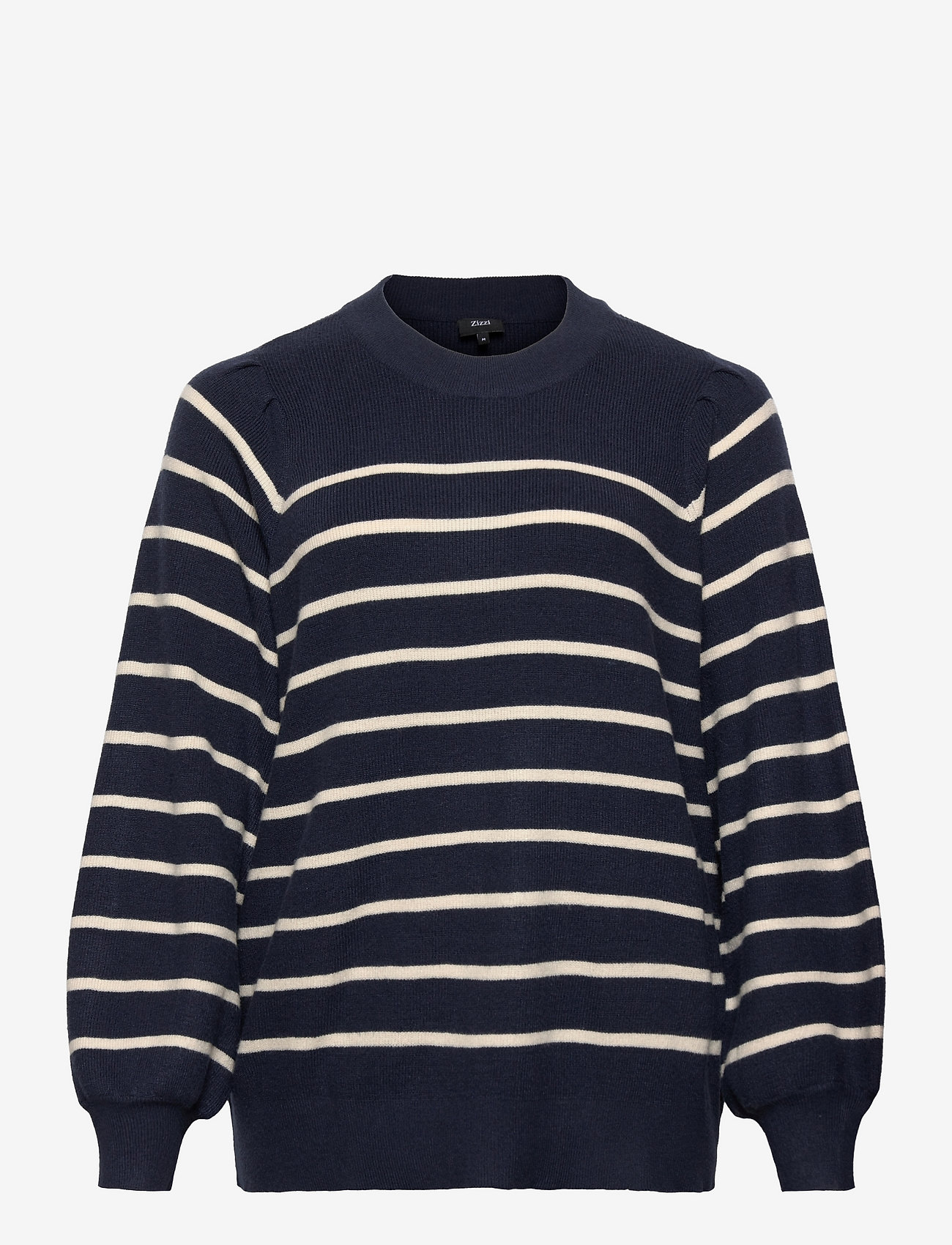 Zizzi - MELLA STRIPE, L/S, PULLOVER - navy blazer w/stripe - 0