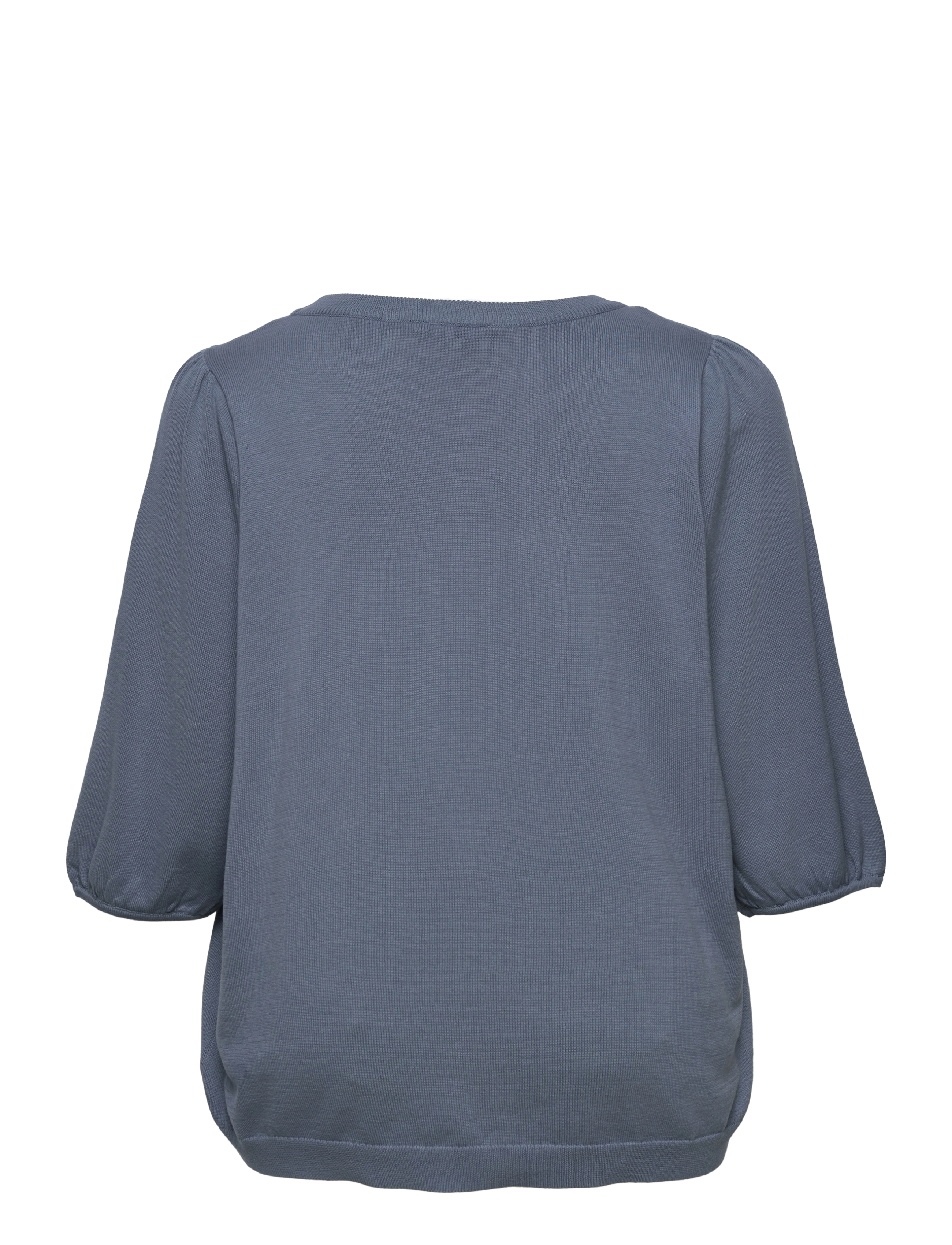 Zizzi - MDOTTY PLAIN, 3/4 PULLOVER - blue shadow mel - 1