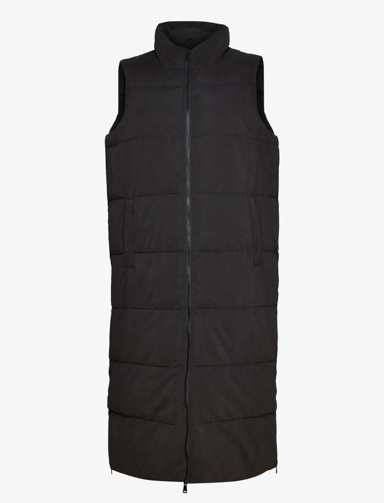 Zizzi - MPEACHY, LONG WAISTCOAT - puffer vests - black - 0