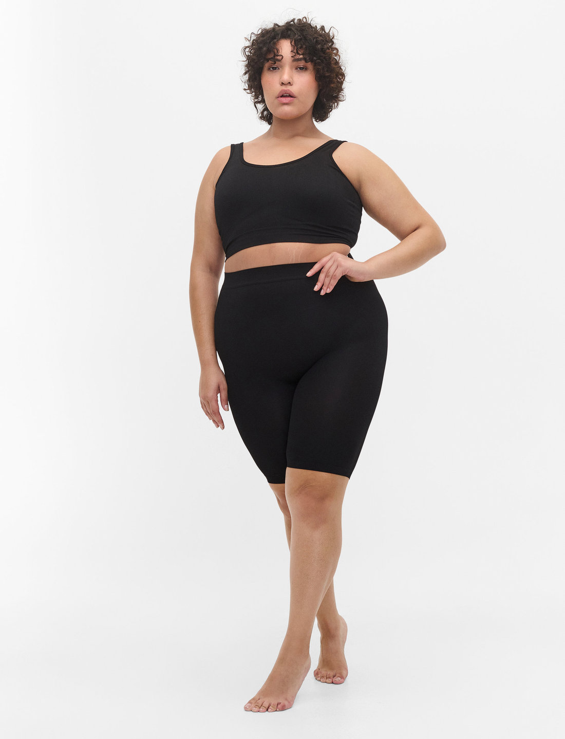 Zizzi Cycling Shorts Plus Size Seamless Black Black 19.99 Boozt