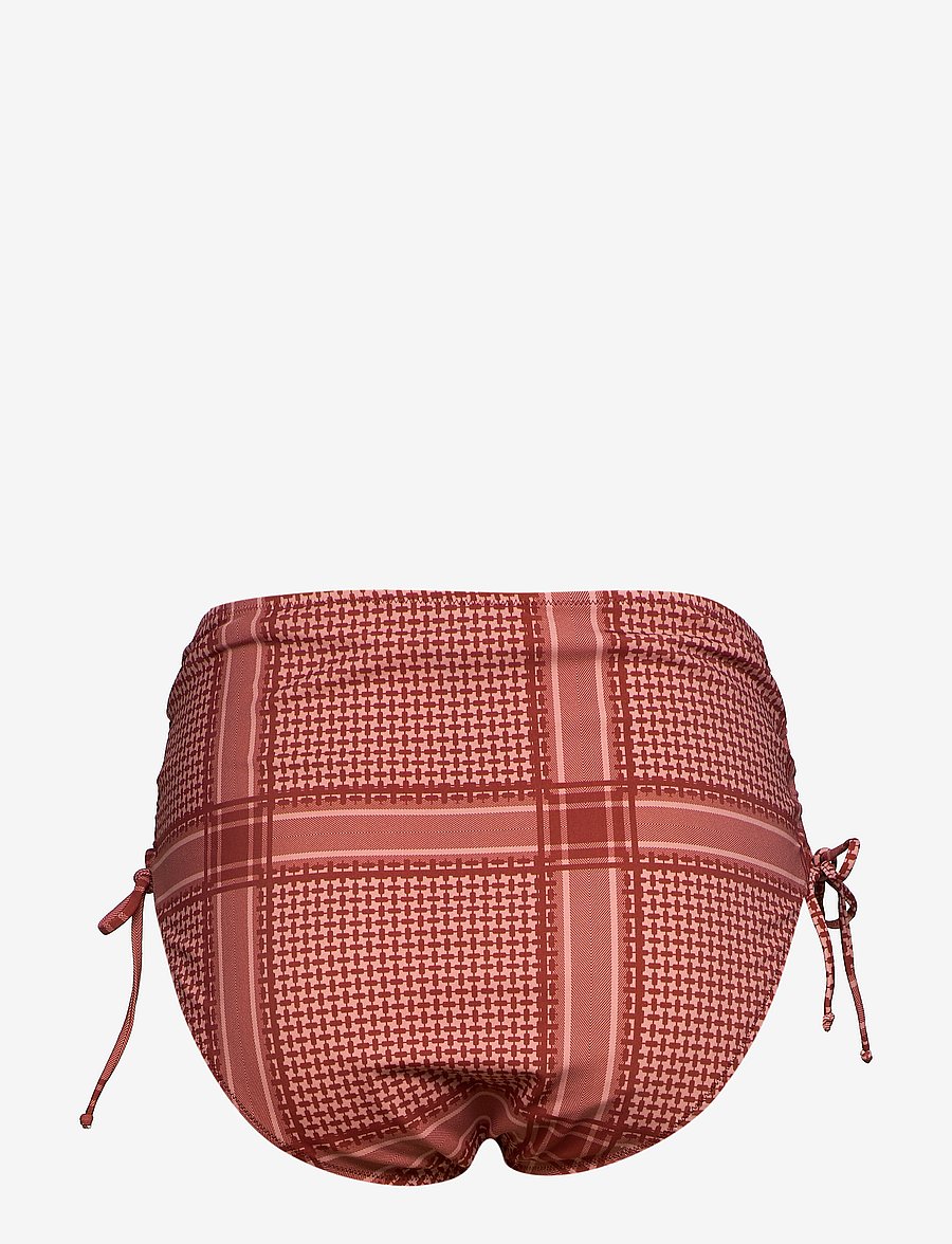 Zizzi - Bikini Buttoms Plus Size Print High Waist Tie - kõrge vöökohaga bikiinid - coral - 2