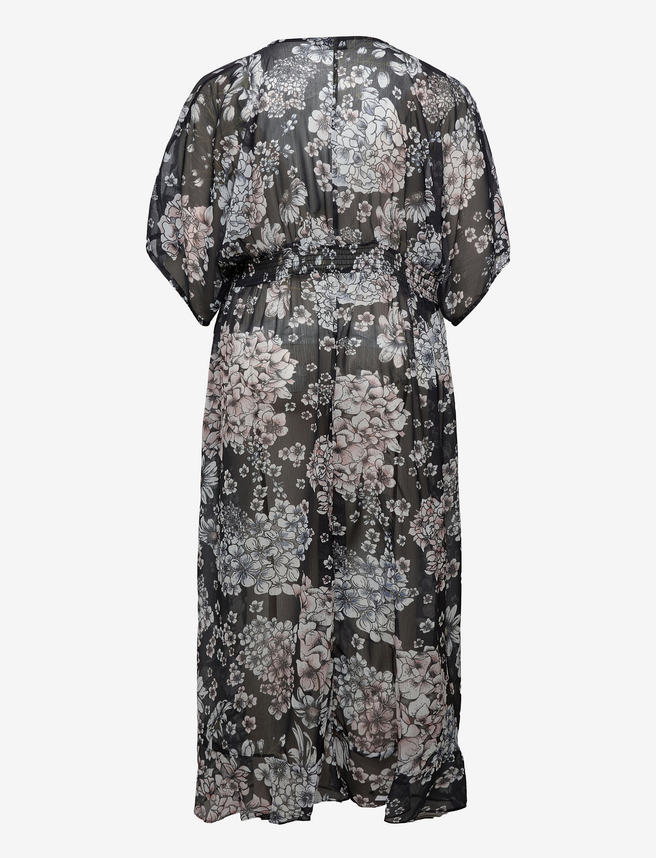 Zizzi - SERI, S/S, LONG KIMONO - small flower print - 1