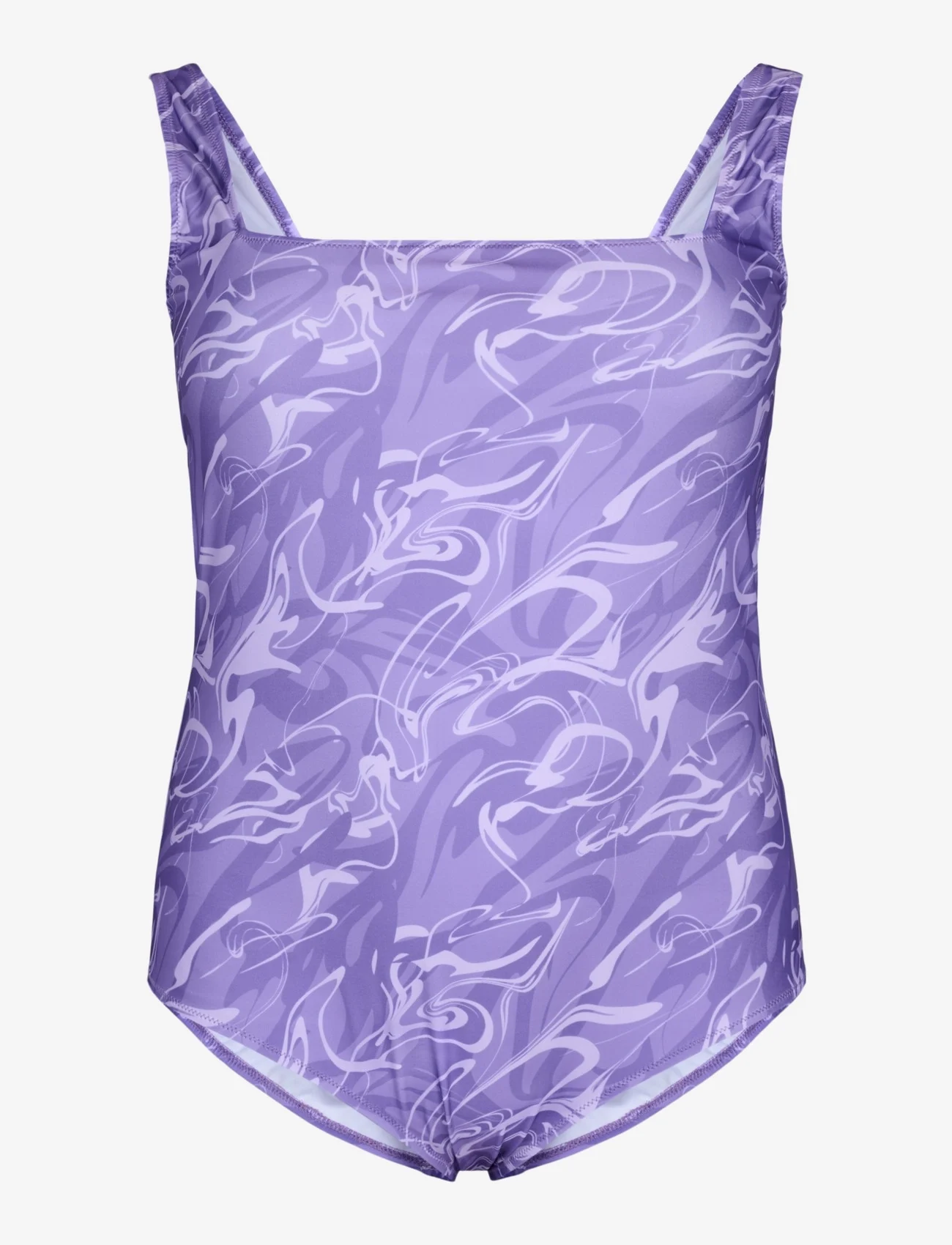 Zizzi - SMIA, HL, SWIMSUIT, AOP - swimsuits - purple - 0