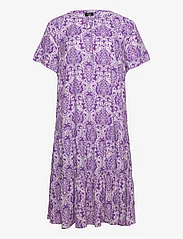 Zizzi - VBELLA, S/S, BLK DRESS - summer dresses - purple - 0